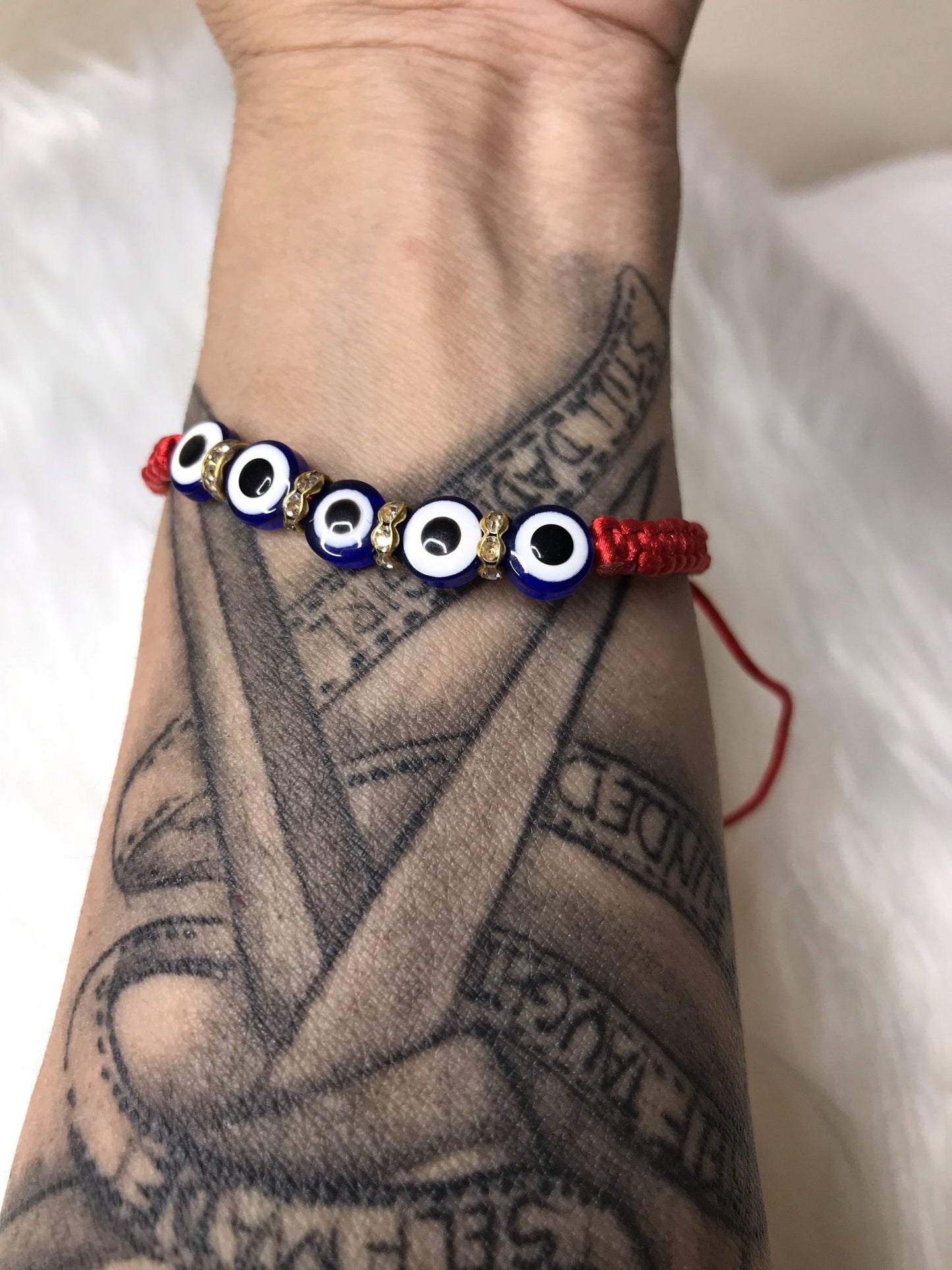 Evil Eye Bracelet Men or Woman Block Negative Energy Red String Macrame Adjustable Good luck Bracelet Evil Eye Protection - Boho Cowgirlz Boutique