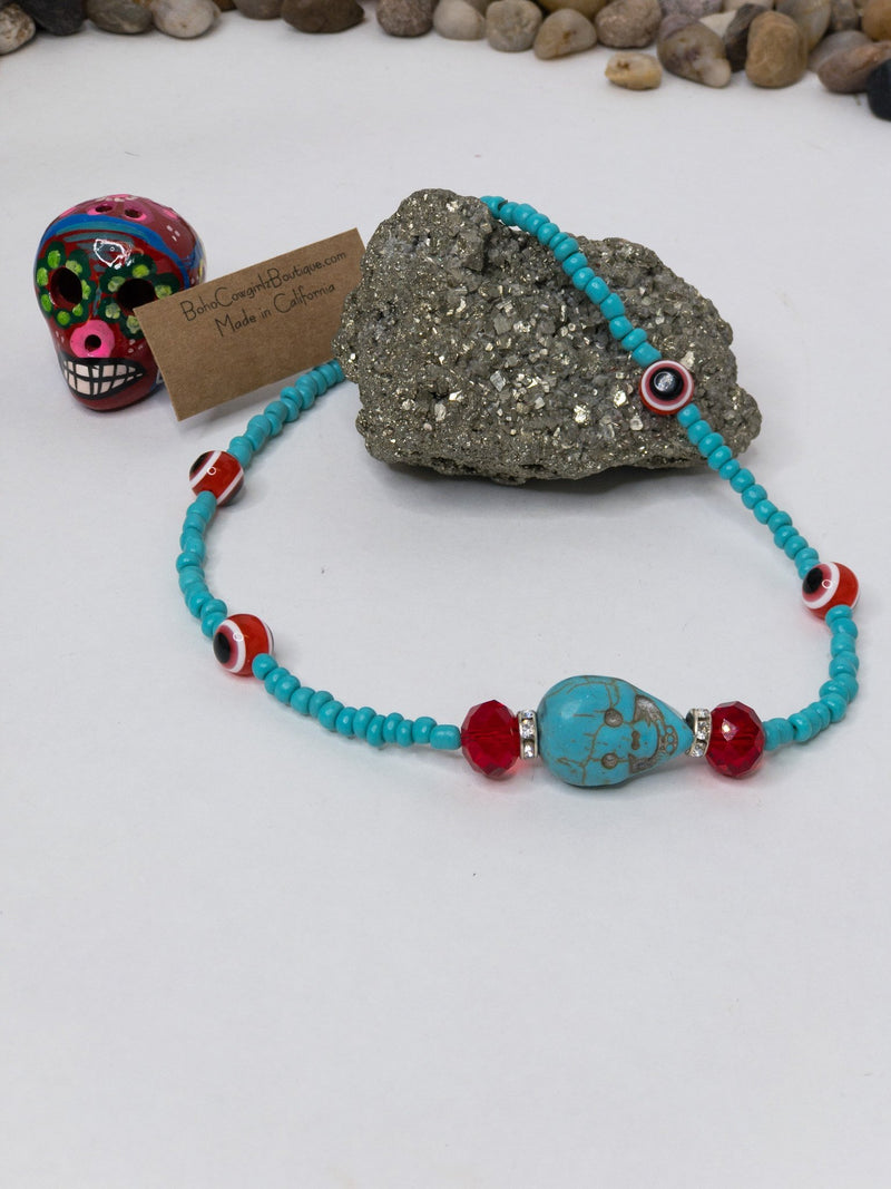 Evil Eye Kalavera Heritage Collection Boho Statement Necklace - Boho Cowgirlz Boutique