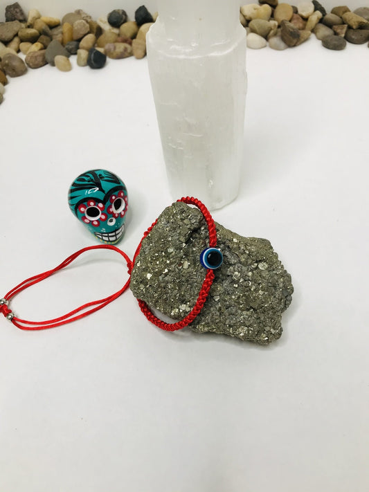 Evil Eye Macrame Bracelet Men or Woman Block Negative Energy Red String Macrame Adjustable Good luck Bracelet Evil Eye Protection - Boho Cowgirlz Boutique