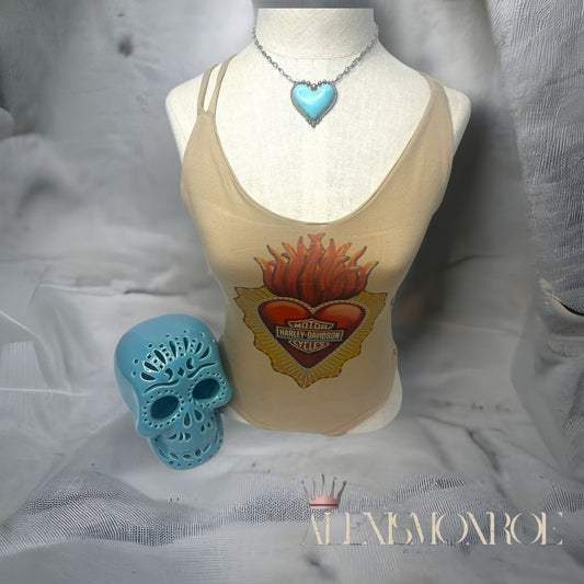 Flaming Heart HD Inspired Bodysuit - ALEXISMONROE DESIGNS