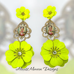 Frida Kahlo Bloom Earrings - ALEXISMONROE DESIGNS