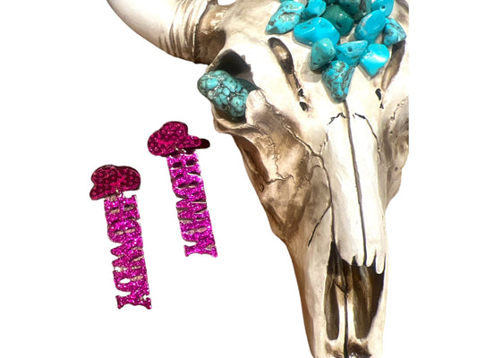 Howdy Fushia Earring - ALEXISMONROE DESIGNS
