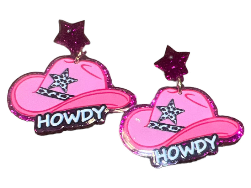 Howdy Star Cowgirl Hat Earring - ALEXISMONROE DESIGNS