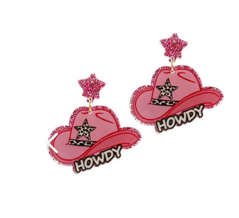 Howdy Star Cowgirl Hat Earring - ALEXISMONROE DESIGNS