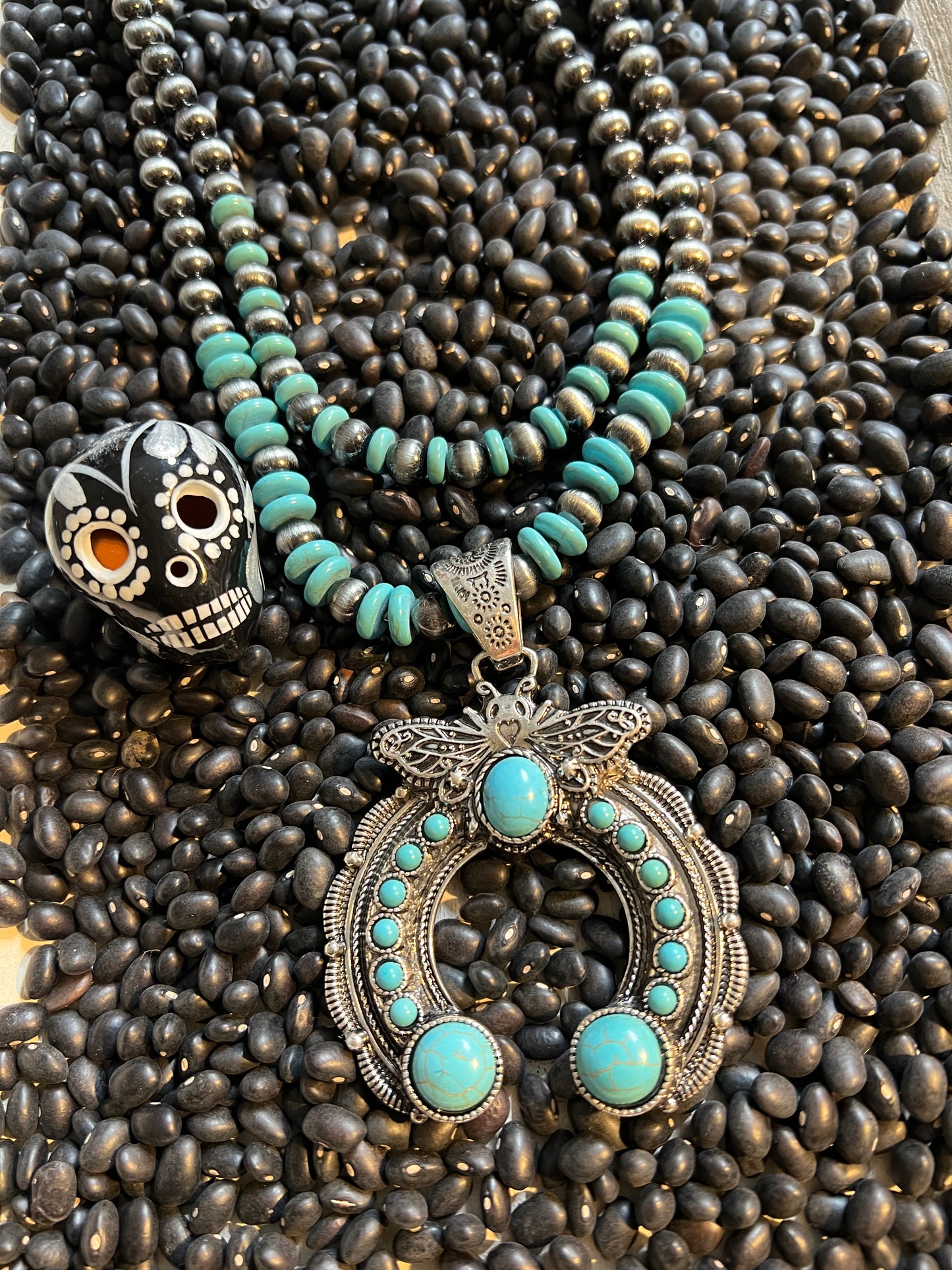 Squash Blossom Butterfly Necklace