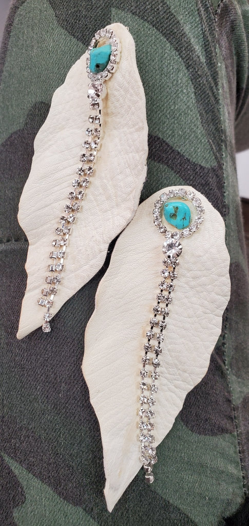 Feather Leather Earrings – The Tin Lily Boutique