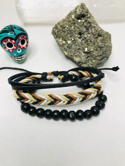 Man or Woman Block Negative Energy Black String Macramé Adjustable Good luck Bracelet Evil Eye Protection - Boho Cowgirlz Boutique