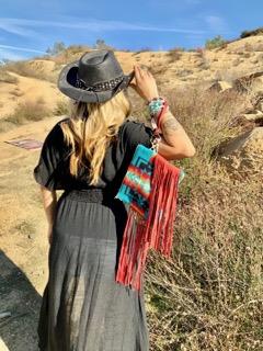 Navajo Blue Pendleton Wristlet, Pendleton Clutch, Pendleton Wristlet, Pendleton Purse - Boho Cowgirlz Boutique