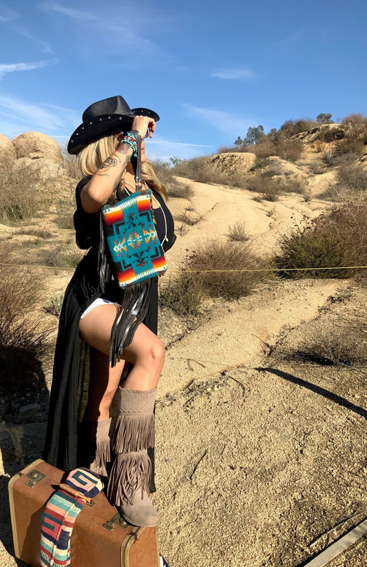 Pendleton Clutch, El Paso Sky Heritage Clutch, Pendleton Wristlet, Pendleton Purse - Boho Cowgirlz Boutique