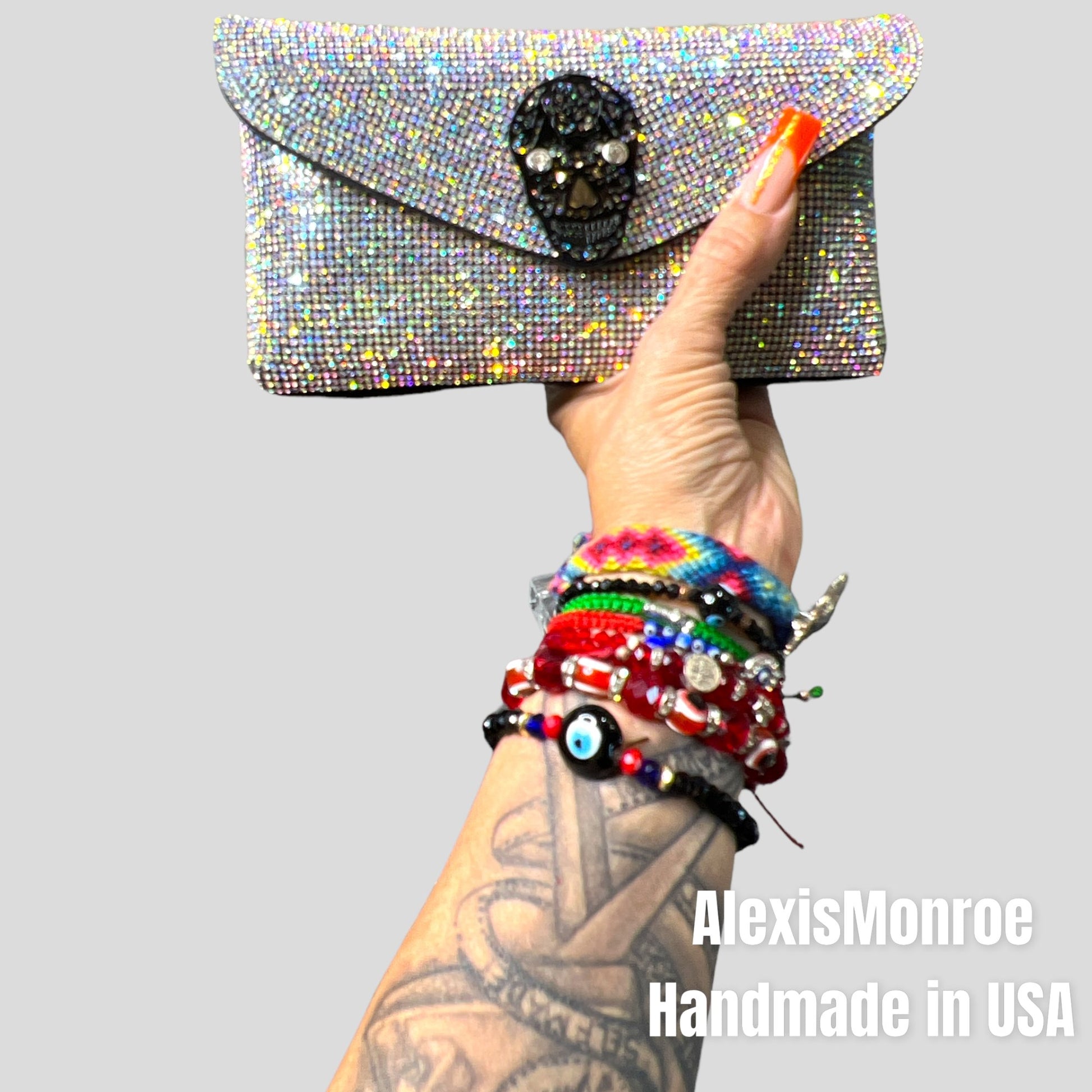 Rhinestone Calavera Skull Belt Purse - Boho Cowgirlz Boutique