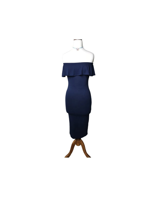 Sapphire Midi Ruffle Tube Dress... - Boho Cowgirlz Boutique
