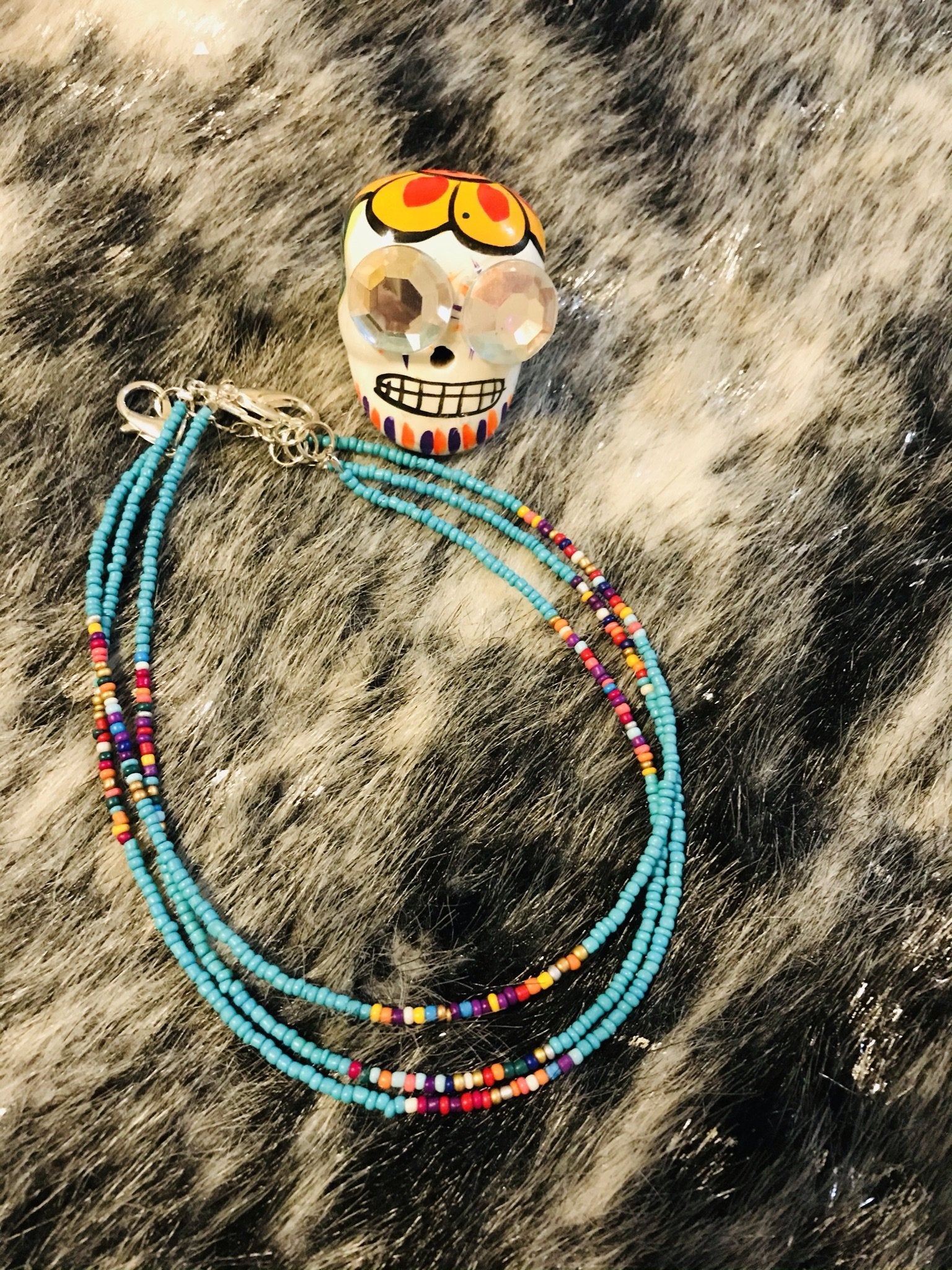 Serape Beaded Choker Necklace, Beaded Choker - Boho Cowgirlz Boutique