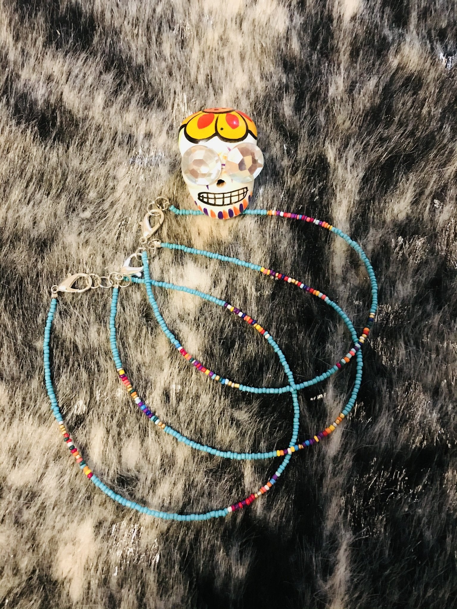 Serape Beaded Choker Necklace, Beaded Choker - Boho Cowgirlz Boutique
