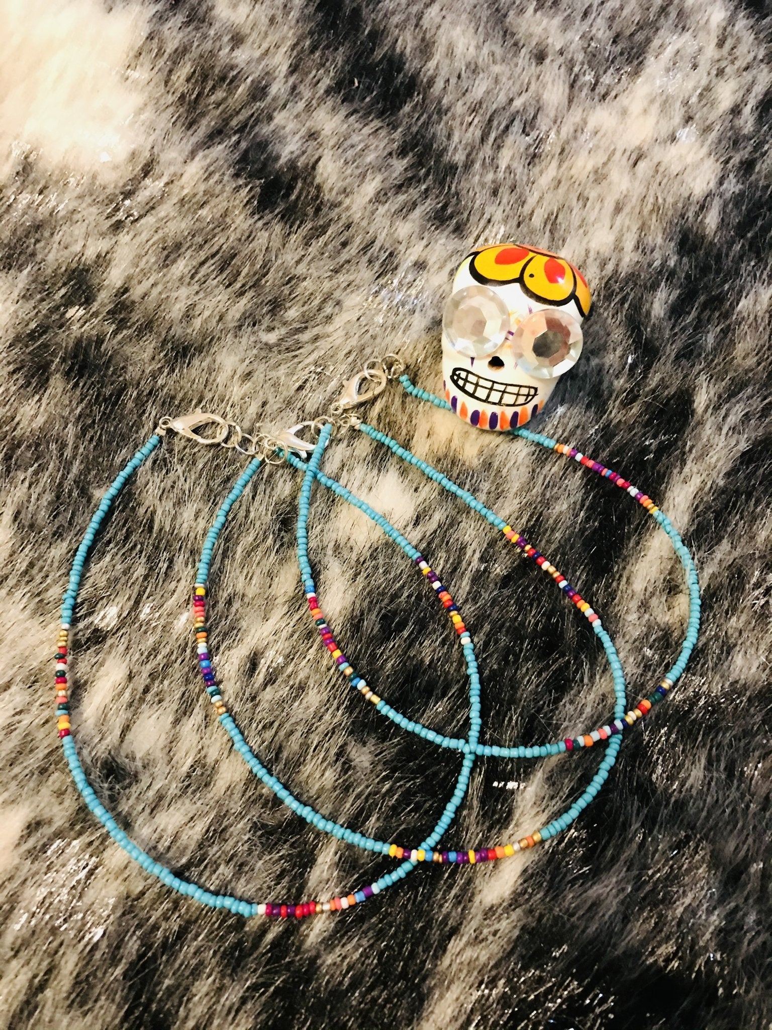 Serape Beaded Choker Necklace, Beaded Choker - Boho Cowgirlz Boutique