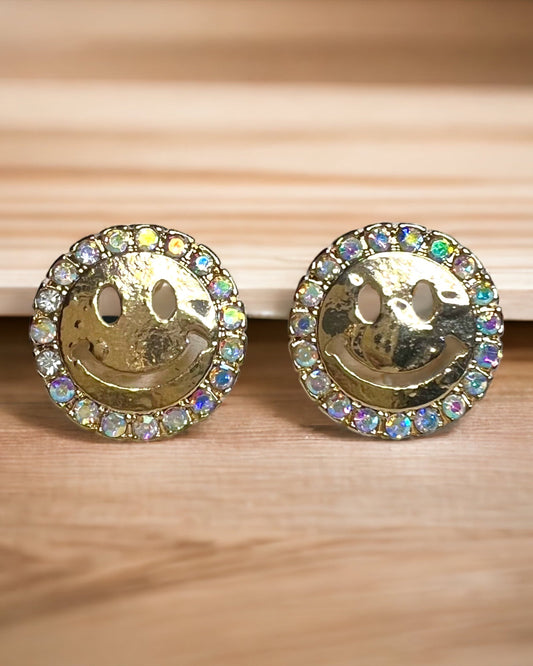 Smiley Rhinestone Earring - ALEXISMONROE DESIGNS
