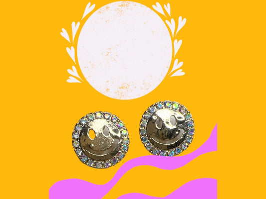 Smiley Rhinestone Earring - ALEXISMONROE DESIGNS