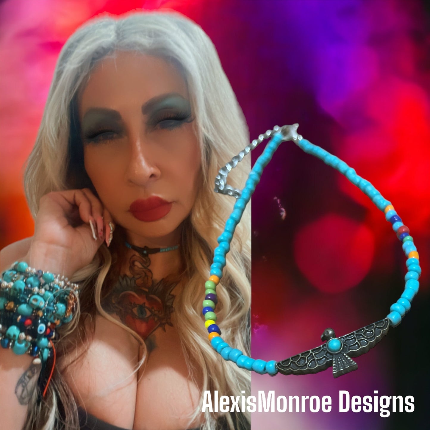 Thunderbird Copper Serape Choker - ALEXISMONROE DESIGNS