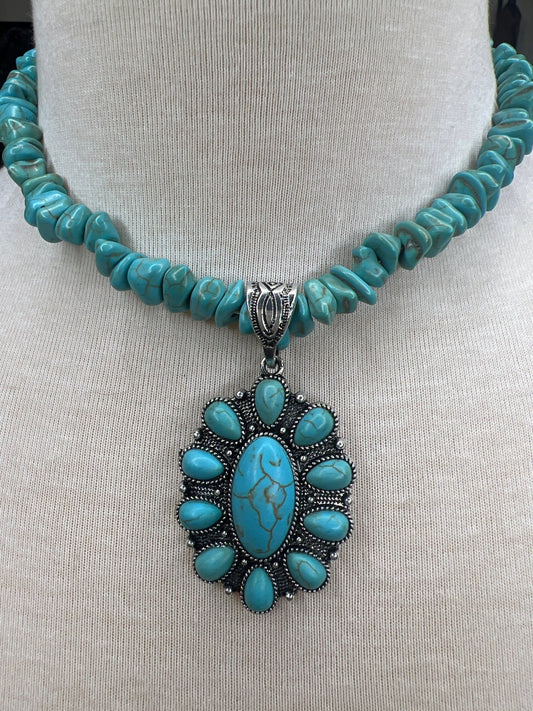 Turquoise Concho Choker - ALEXISMONROE DESIGNS