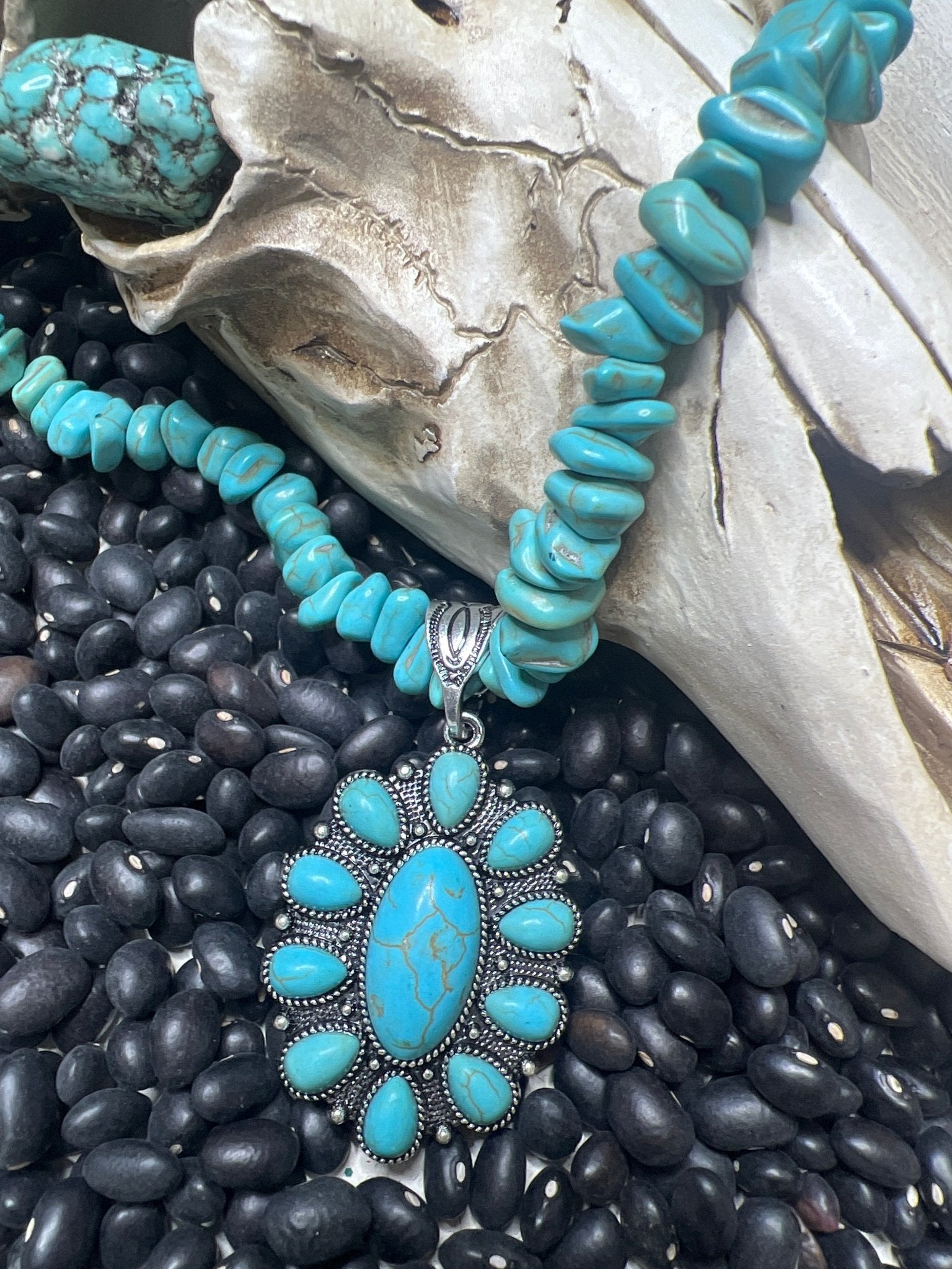 Turquoise Concho Choker - ALEXISMONROE DESIGNS