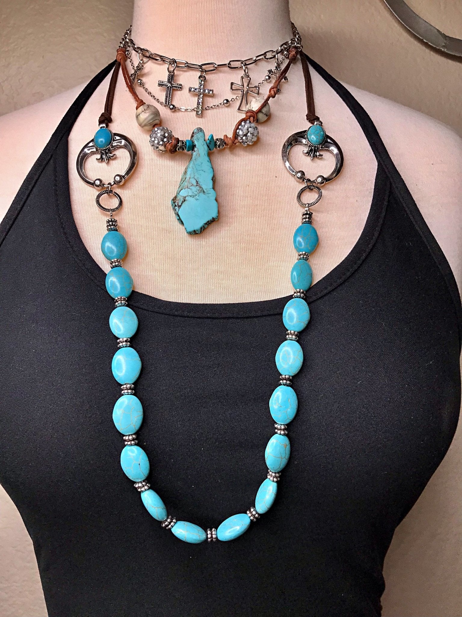 Turquoise Long Strand - Boho Cowgirlz Boutique