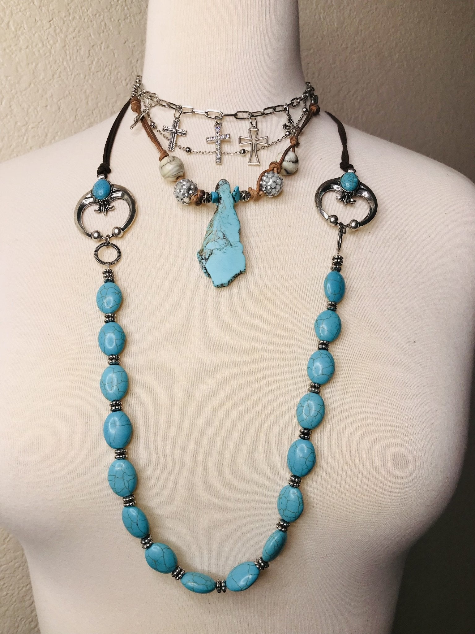 Turquoise Long Strand - Boho Cowgirlz Boutique