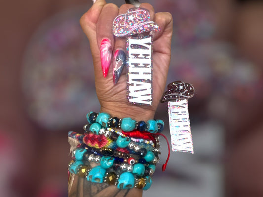 YEEHAW PINK Glitz Cowgirl Earrings - ALEXISMONROE DESIGNS